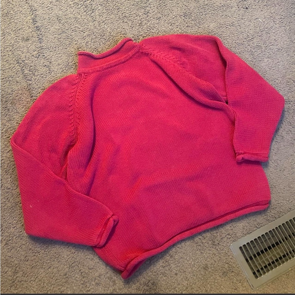 Vintage Red Wynbrooke 100% cotton womens knitwear sweater